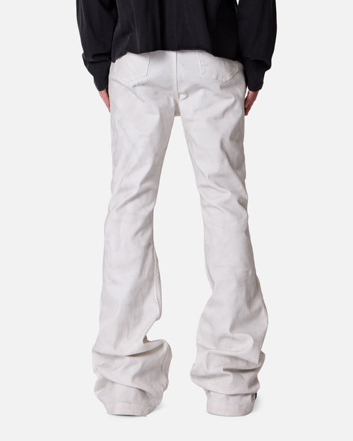 MNML Super Stacked Denim Jeans White