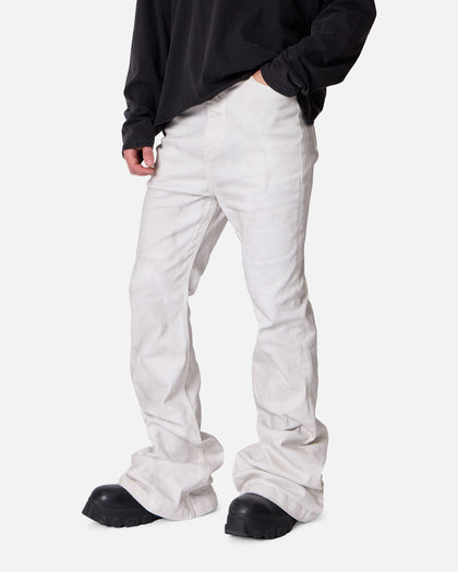 MNML Super Stacked Denim Jeans White