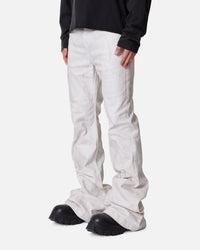 MNML Super Stacked Denim Jeans White