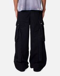 MNML Washed Cargo Pants Washed Black