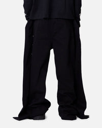 MNML Wide Panel Side Snap Pants Black
