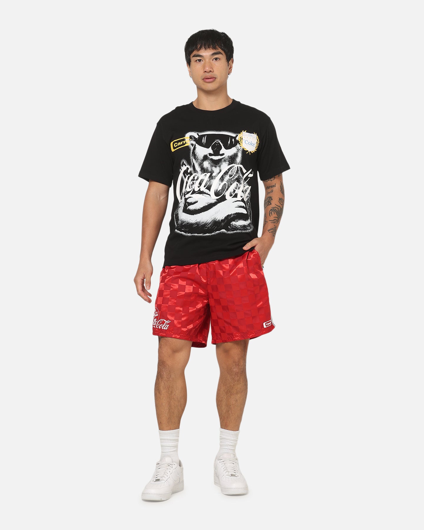 Carre Carré X Coca Cola Legacy Checker Shorts Red | Culture Kings US