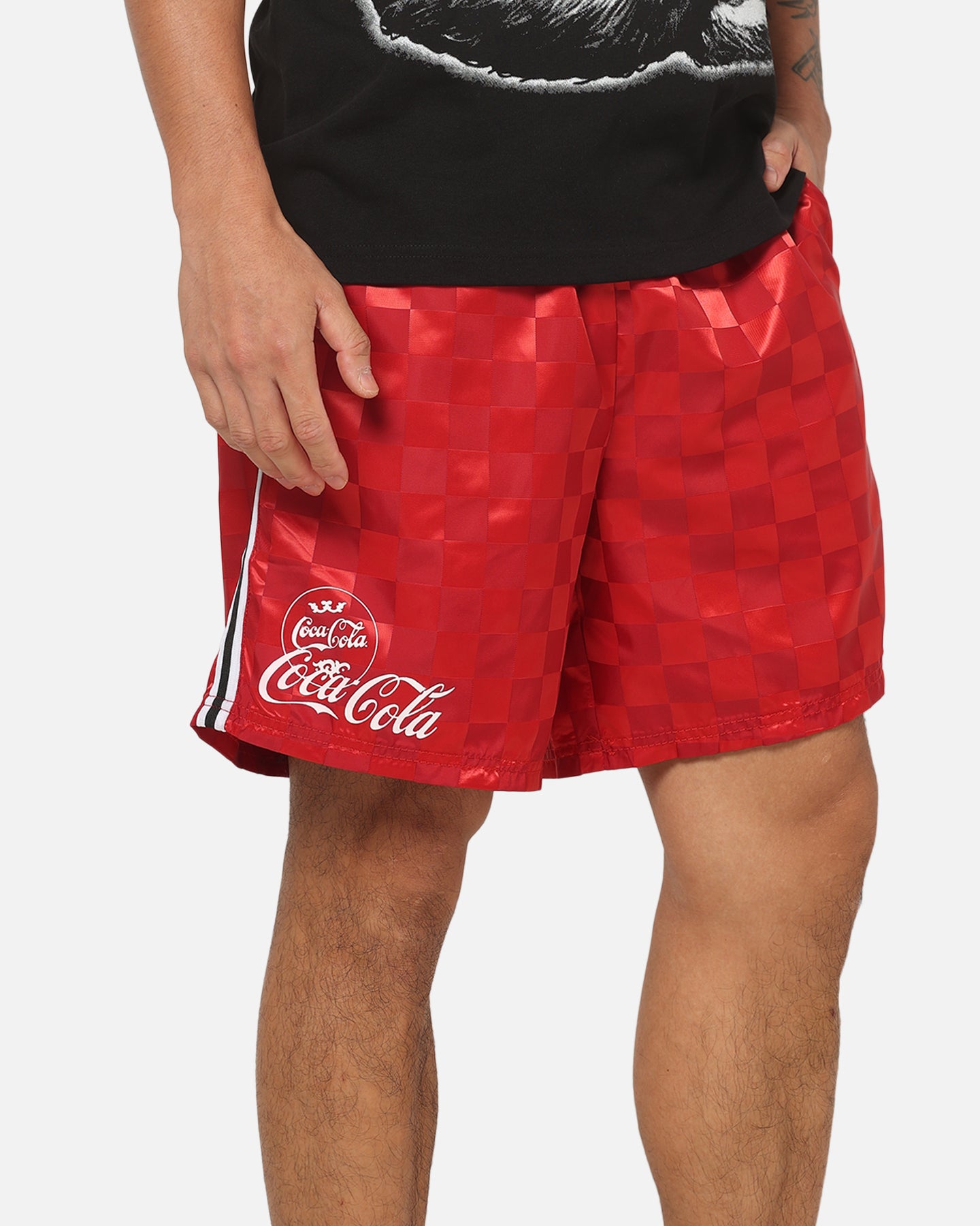 Carre Carré X Coca Cola Legacy Checker Shorts Red | Culture Kings US