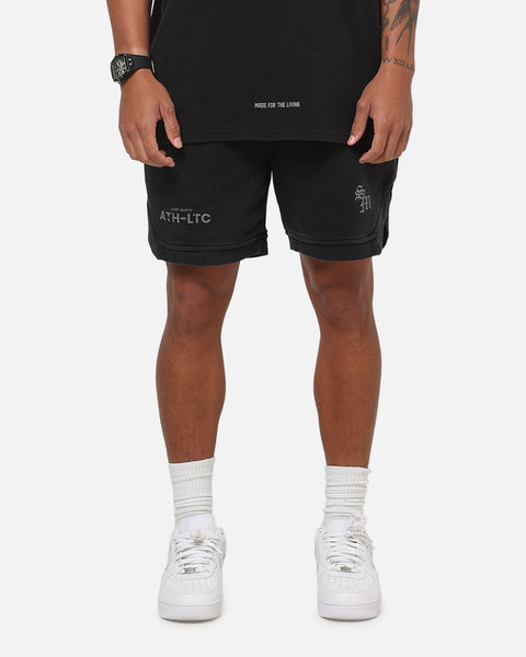 Saint Morta ATH-LTC Fleece Shorts Pigment Black | Culture Kings US