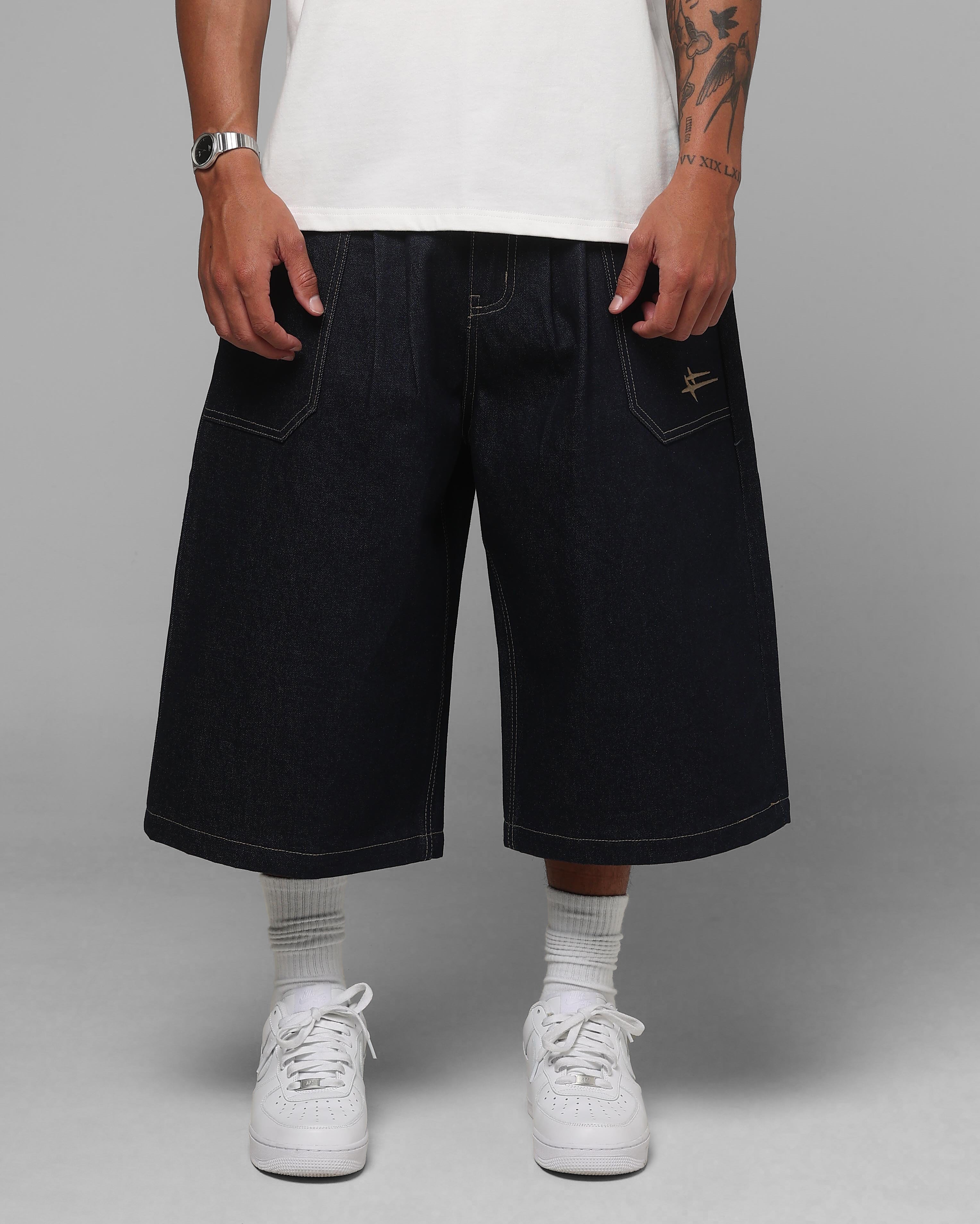 Loiter Shibuya Pleated Jorts Indigo | Culture Kings US