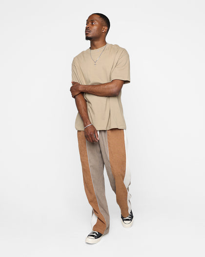 XXIII Charlie Wide Leg Pants Brown Combo Grey