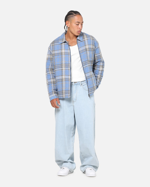 Saint Morta Plaid Zip Jacket Blue