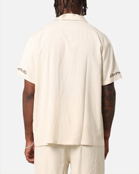 XXIII Serene Linen Button Up Shirt Off White
