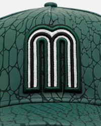 New Era Mexico National Baseball Team 'Croc Skin 2.0' 9FORTY A-Frame Snapback Dark Green