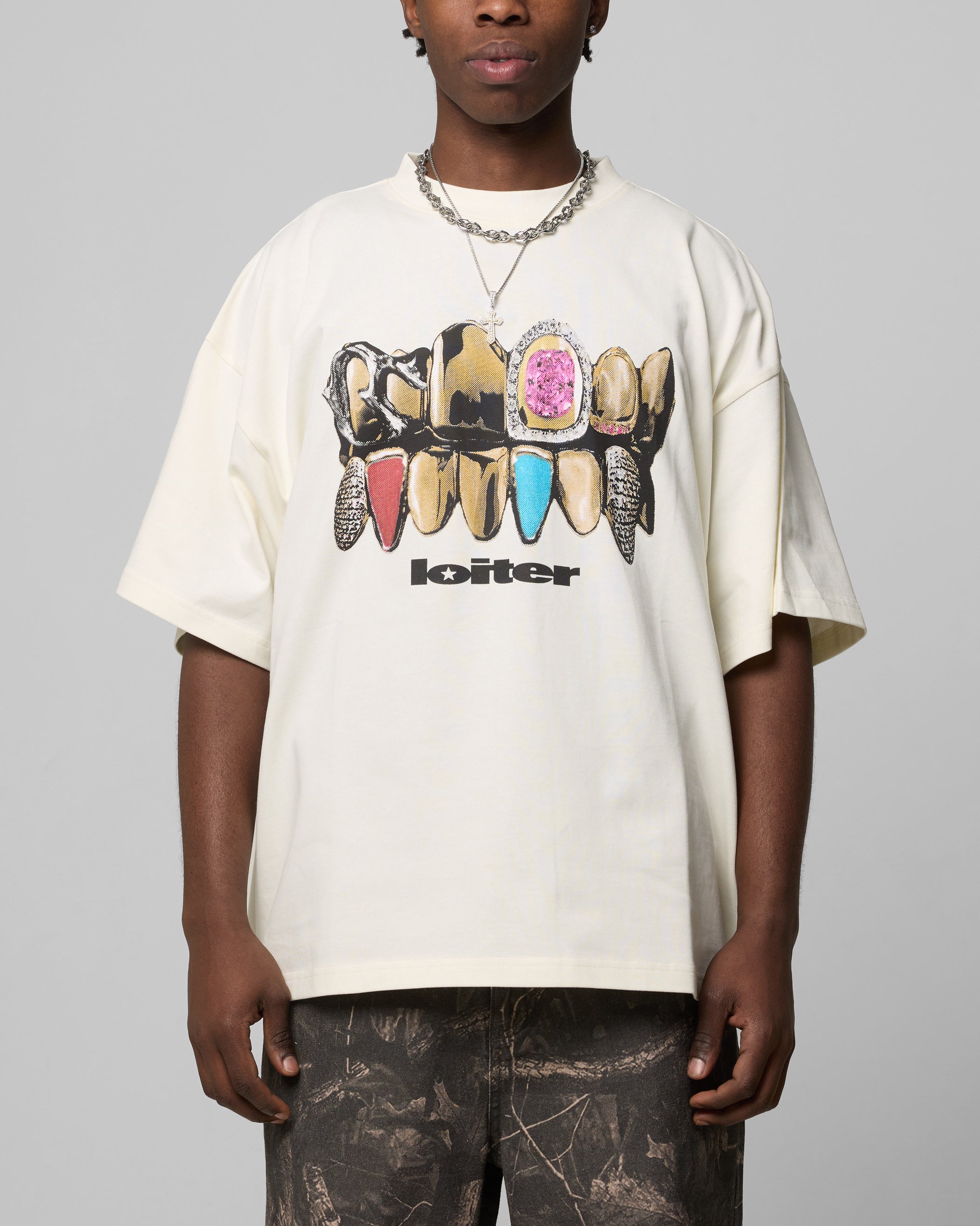 Loiter Grill Set T-Shirt Off White | Culture Kings US