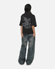 Ed Hardy Eagle Button Up Shirt Black Pinstripe