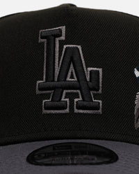 New Era Los Angeles Dodgers 'Stealth Roses' 9FORTY A-Frame Snapback Black
