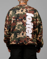 Loiter Freeway Crewneck Woodland Camo