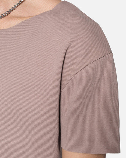 MNML Fitted Ribbed T-Shirt Mauve