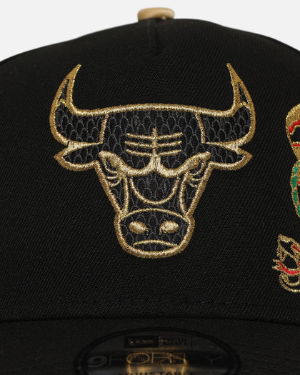 New Era Chicago Bulls 'Year Of The Snake' 9FORTY A-Frame Snapback Black/Gold