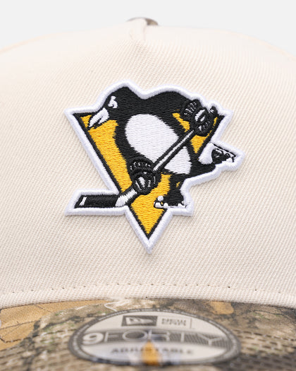 New Era Pittsburgh Penguins 'Realtree Visor' 9FORTY A-Frame Snapback Cream/Camo