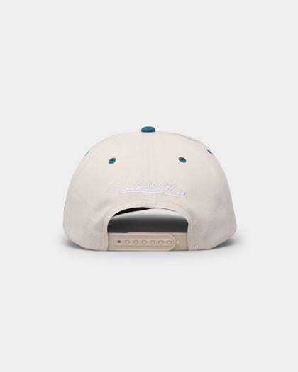 Mitchell & Ness Charlotte Hornets "Cream Team Script" Pro Crown Snapback Cream