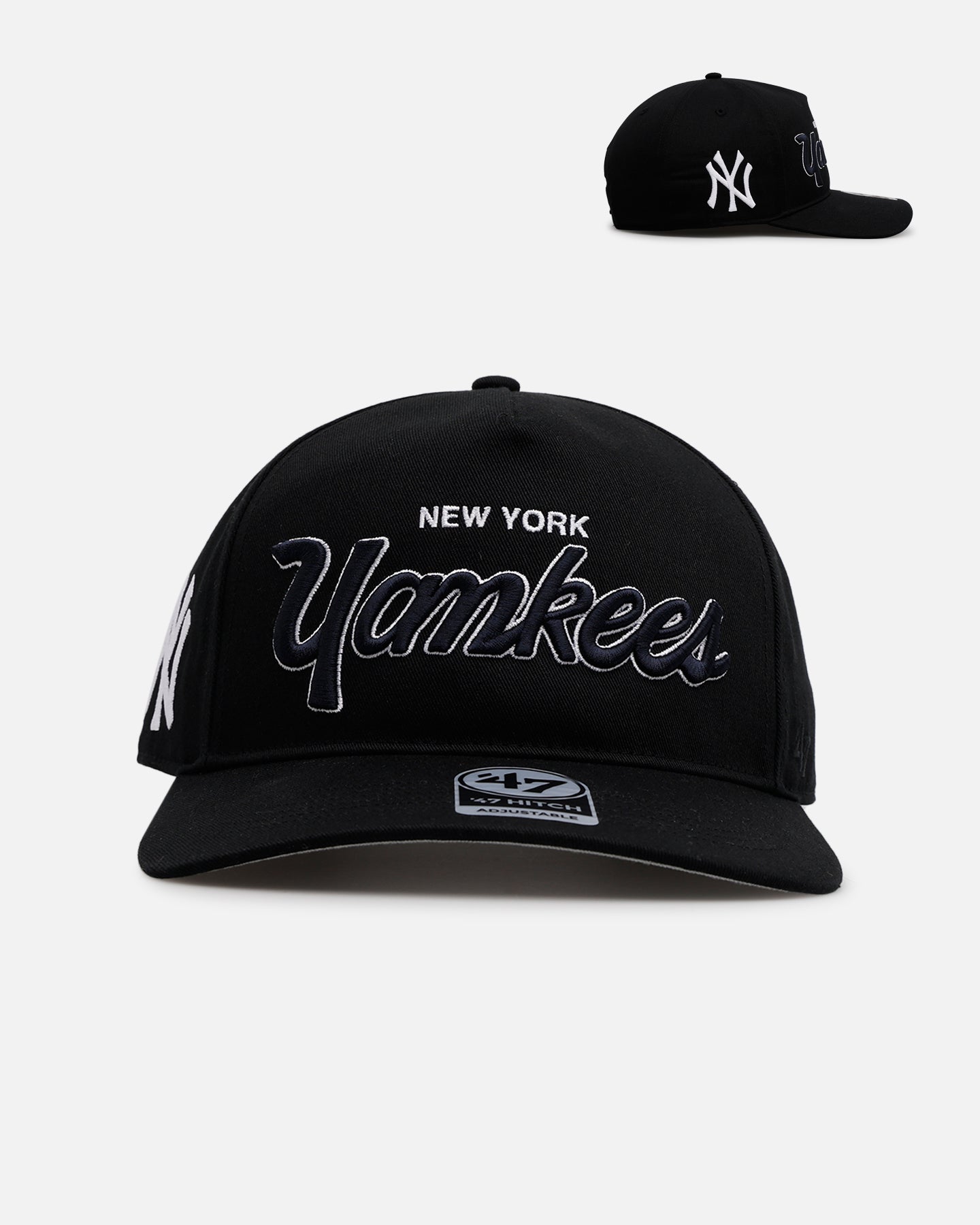 47 Brand New York Yankees 'Black Dome Script' 47 Hitch Snapback