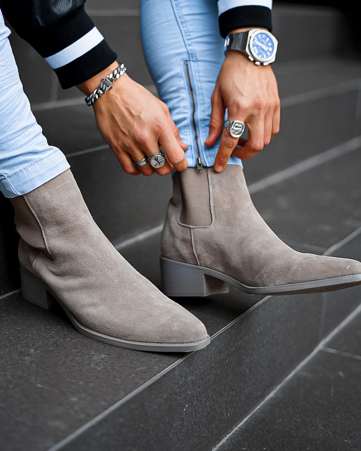 Saint Morta Nomad Pointy Toe Chelsea Boot Taupe | Culture Kings US