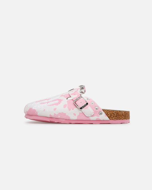 Octavious Marks Cow Fur Clogs Pink