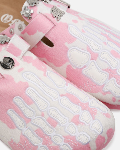 Octavious Marks Cow Fur Clogs Pink