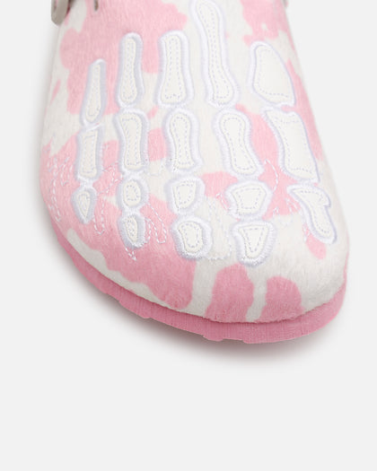 Octavious Marks Cow Fur Clogs Pink
