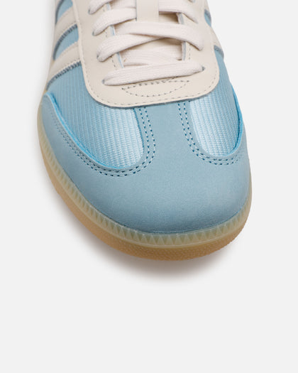 adidas gazelle silver green womens KIDS ADIDAS SAMBA OG J (WHITE/TEAL/GUM) main image 0