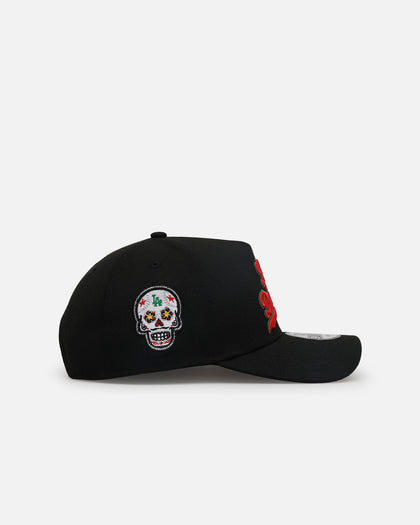New Era Los Angeles Dodgers 'Sugar Skull Side Patch' 9FORTY A-Frame Snapback Black/Red/Green