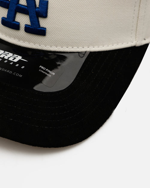 Pro Standard Los Angeles Dodgers 'Signature Suede' Pro Pinch Strapback Off White/Black