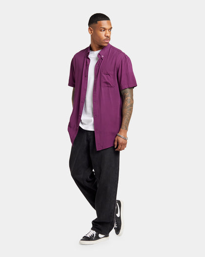 XXIII Marko Button Up Shirt Eggplant
