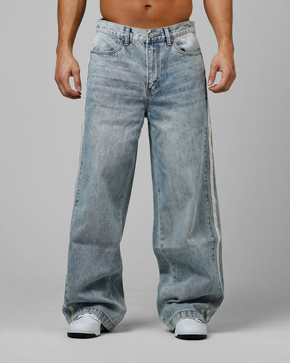 Loiter Track Star Denim Jeans Blue Wash
