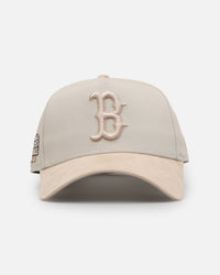 New Era Boston Red Sox 'Cream Suede' 9FORTY A-Frame Strapback Stone/Oatmilk