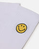 Market X Smiley Badge Crew Socks White