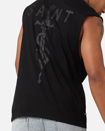 Saint Morta Daggers Oversized Muscle T-Shirt Black/Black