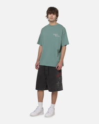 Saint Morta Graves Baggy Walk Shorts Black Shadow