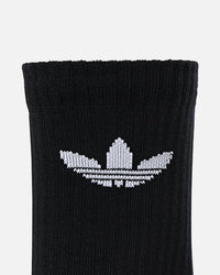 Adidas Trefoil Cushioned Crew Socks 3 Pack Black