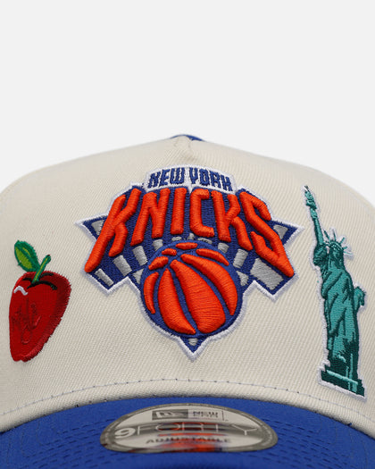 New Era New York Knicks 'Chrome City Icons' 9FORTY A-Frame Snapback Chrome/Official Team Color