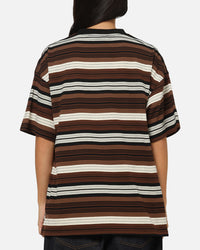 Carre Striped Pocket T-Shirt Brown Stripe