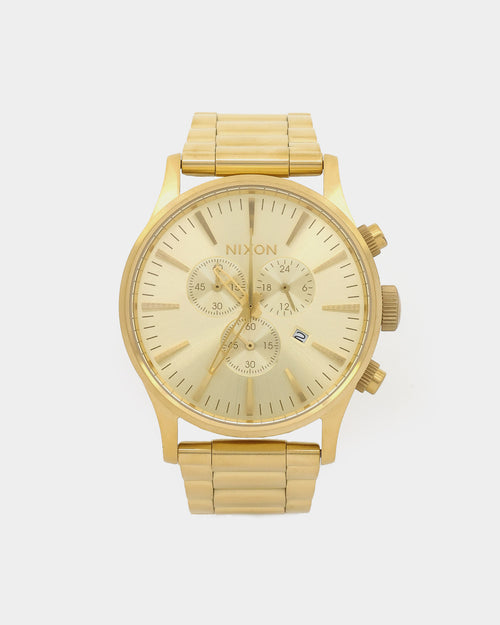 Nixon Sentry Chrono Watch Gold