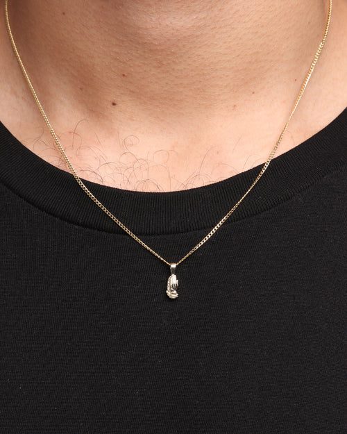 Mister Mini Praying Hands Pendant 14KT Gold