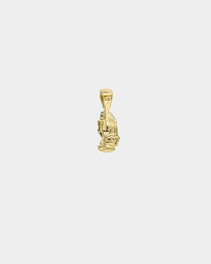 Mister Mini Praying Hands Pendant 14KT Gold