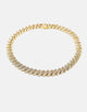 Saint Morta 18" Interlink Necklace 14mm Iced Gold
