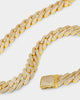 Saint Morta 18" Interlink Necklace 14mm Iced Gold