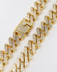 SAINT MORTA INTERLINK NECKLACE 20" ICED GOLD