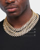 SAINT MORTA INTERLINK NECKLACE 20" ICED GOLD