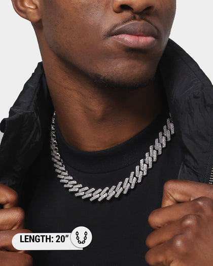 Saint Morta Interlink 20" Necklace Iced White Gold