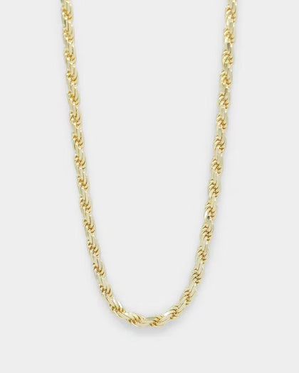 House Of Auric Rope 4mm 20" Chain 18k Gold Vermeil