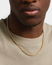 House Of Auric Rope 4mm 20" Chain 18k Gold Vermeil