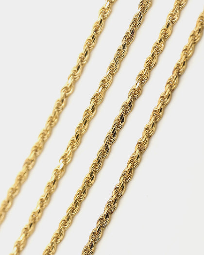 House Of Auric Rope 2mm 24" Chain 18k Gold Vermeil