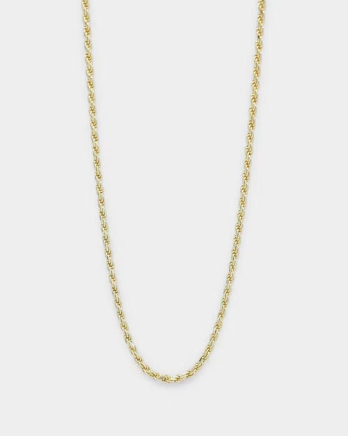 House Of Auric Rope 2mm 24" Chain 18k Gold Vermeil